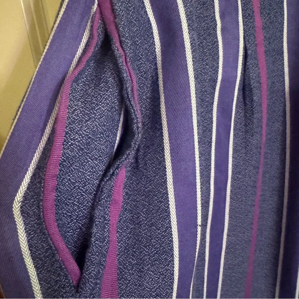 Vintage Esprie Striped Purple and Blue Women's Skirt - Picture 2 of 6